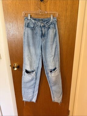 wild fable Light Blue Distressed Boyfriend Jeans